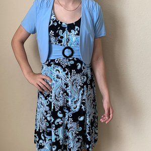 Petite XS NWT Perceptions fit & flare 2pc Dress w/ jacke